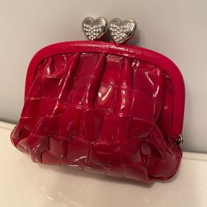 😍  Beautiful Brighton red croco leather coin purse.